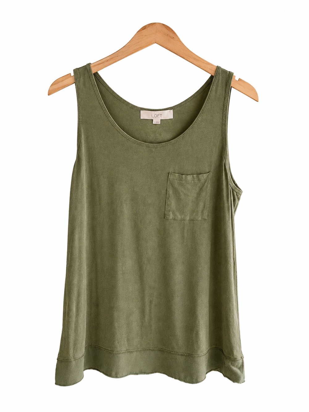 LOFT Olive Green Tank Top | Medium | Layering Essential